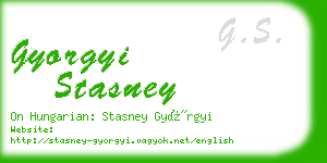 gyorgyi stasney business card